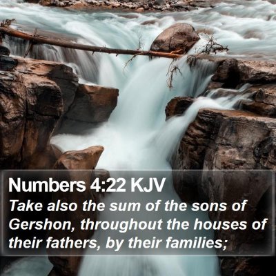 Numbers 4:22 KJV Bible Verse Image