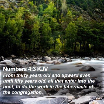 Numbers 4:3 KJV Bible Verse Image