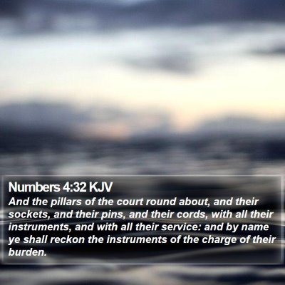 Numbers 4:32 KJV Bible Verse Image