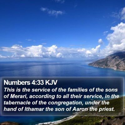 Numbers 4:33 KJV Bible Verse Image