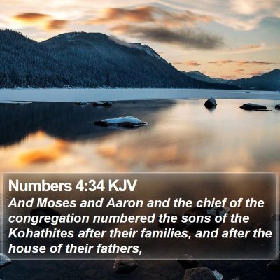 Numbers 4:34 KJV Bible Verse Image