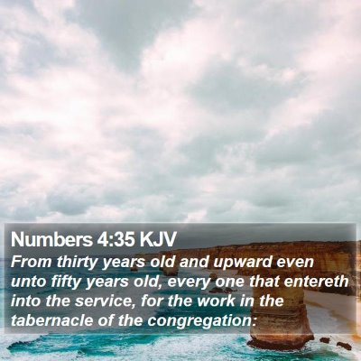 Numbers 4:35 KJV Bible Verse Image