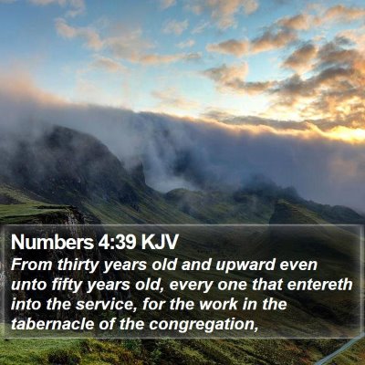 Numbers 4:39 KJV Bible Verse Image