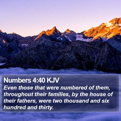 Numbers 4:40 KJV Bible Verse Image