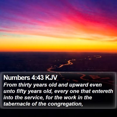 Numbers 4:43 KJV Bible Verse Image