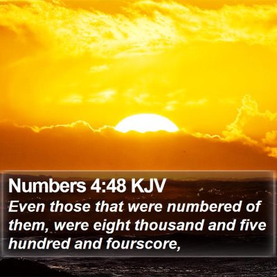Numbers 4:48 KJV Bible Verse Image
