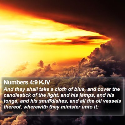 Numbers 4:9 KJV Bible Verse Image