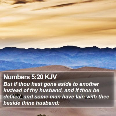 Numbers 5:20 KJV Bible Verse Image