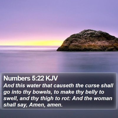 Numbers 5:22 KJV Bible Verse Image