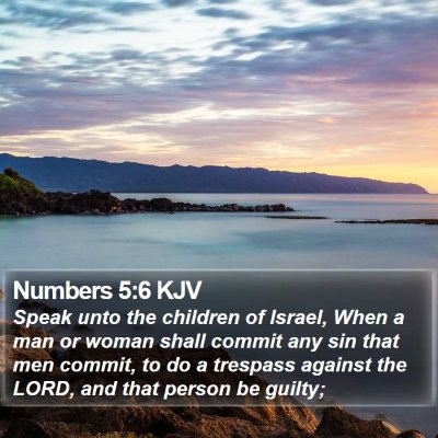 Numbers 5:6 KJV Bible Verse Image