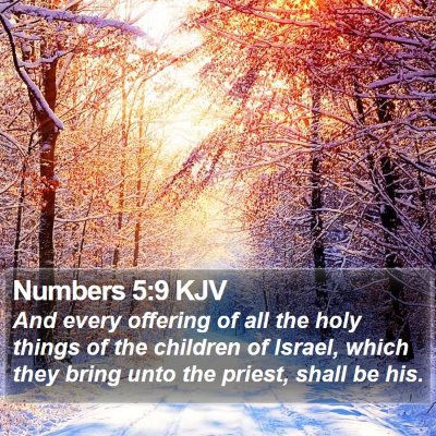 Numbers 5:9 KJV Bible Verse Image