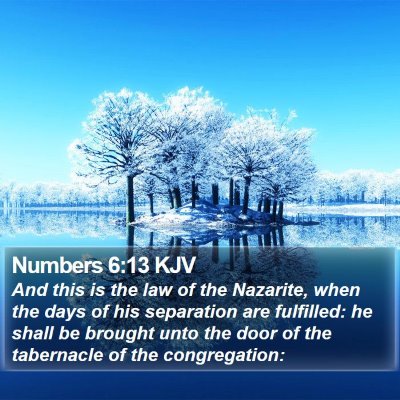 Numbers 6:13 KJV Bible Verse Image