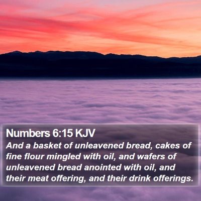 Numbers 6:15 KJV Bible Verse Image