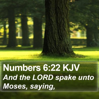 Numbers 6:22 KJV Bible Verse Image