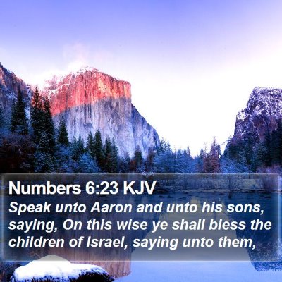 Numbers 6:23 KJV Bible Verse Image