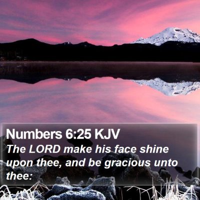 Numbers 6:25 KJV Bible Verse Image