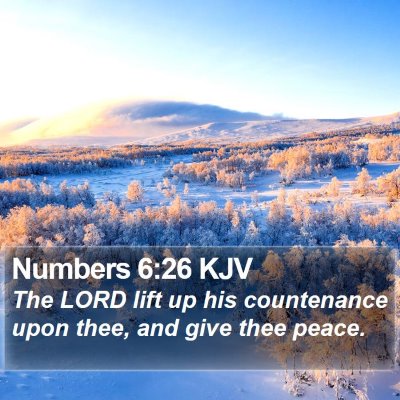 Numbers 6:26 KJV Bible Verse Image