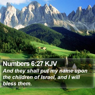 Numbers 6:27 KJV Bible Verse Image