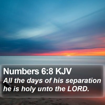 Numbers 6:8 KJV Bible Verse Image