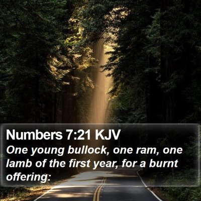 Numbers 7:21 KJV Bible Verse Image