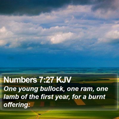 Numbers 7:27 KJV Bible Verse Image