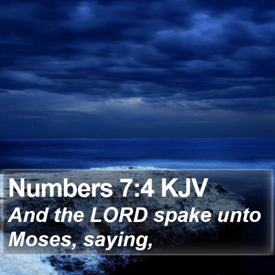 Numbers 7:4 KJV Bible Verse Image