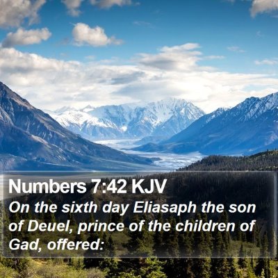 Numbers 7:42 KJV Bible Verse Image