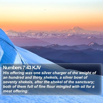 Numbers 7:43 KJV Bible Verse Image