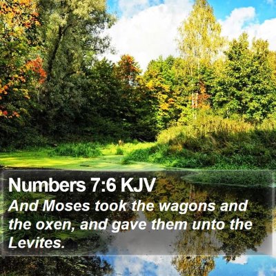 Numbers 7:6 KJV Bible Verse Image