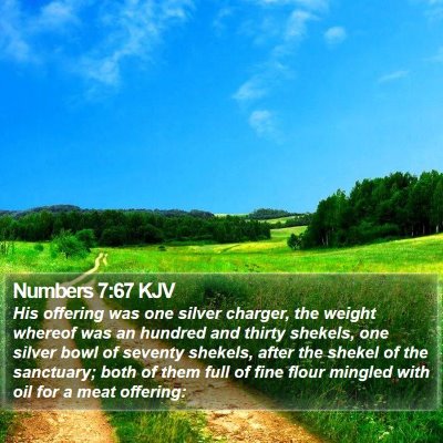 Numbers 7:67 KJV Bible Verse Image