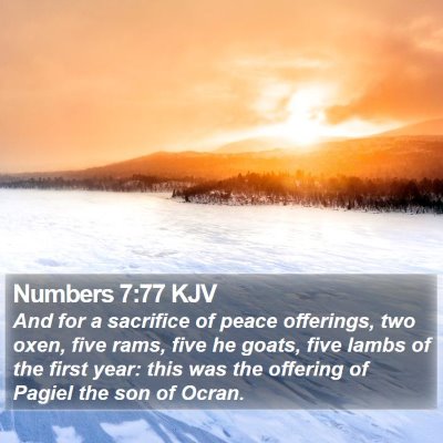 Numbers 7:77 KJV Bible Verse Image