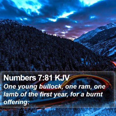 Numbers 7:81 KJV Bible Verse Image