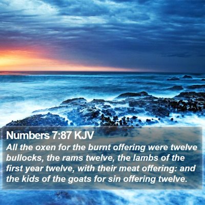 Numbers 7:87 KJV Bible Verse Image
