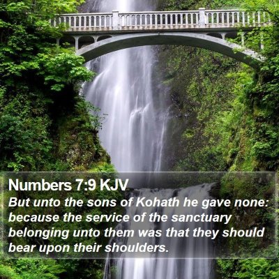 Numbers 7:9 KJV Bible Verse Image