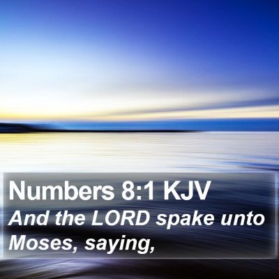 Numbers 8:1 KJV Bible Verse Image