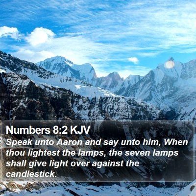 Numbers 8:2 KJV Bible Verse Image