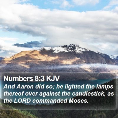 Numbers 8:3 KJV Bible Verse Image