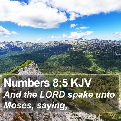 Numbers 8:5 KJV Bible Verse Image