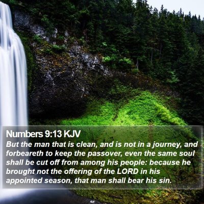 Numbers 9:13 KJV Bible Verse Image