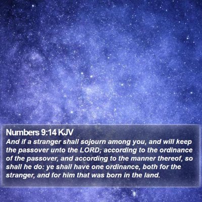 Numbers 9:14 KJV Bible Verse Image