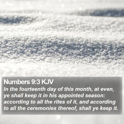 Numbers 9:3 KJV Bible Verse Image