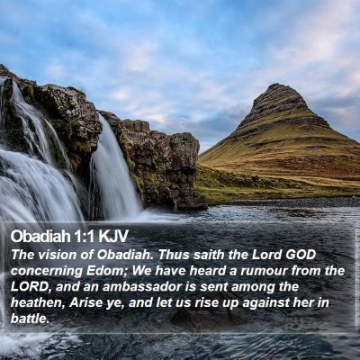 Obadiah 1:1 KJV Bible Verse Image