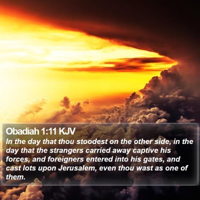 Obadiah 1:11 KJV Bible Verse Image