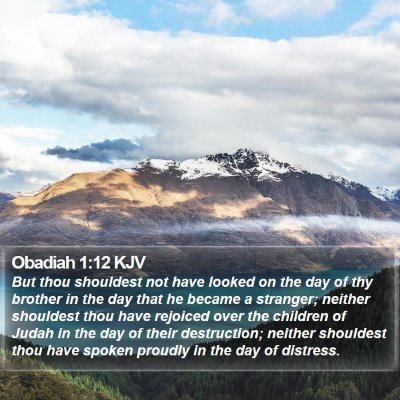 Obadiah 1:12 KJV Bible Verse Image