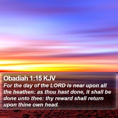 Obadiah 1:15 KJV Bible Verse Image