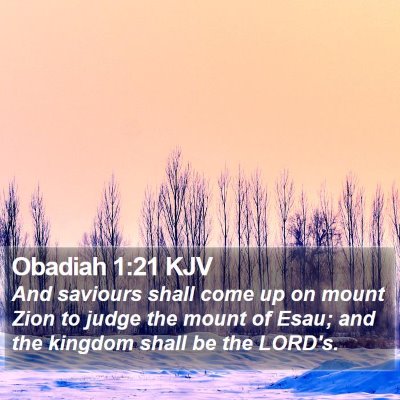 Obadiah 1:21 KJV Bible Verse Image