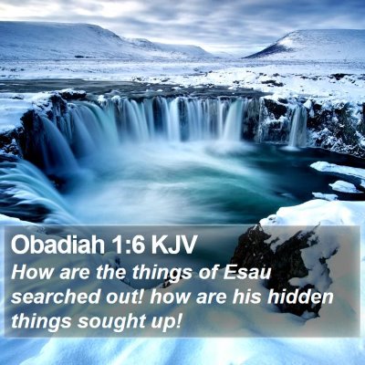 Obadiah 1:6 KJV Bible Verse Image