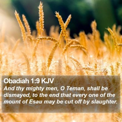 Obadiah 1:9 KJV Bible Verse Image