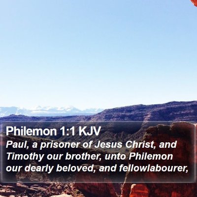 Philemon 1:1 KJV Bible Verse Image