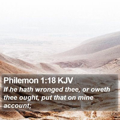 Philemon 1:18 KJV Bible Verse Image